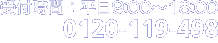 ��t����:����9:00�`18:00  Tel:0120-119-498
